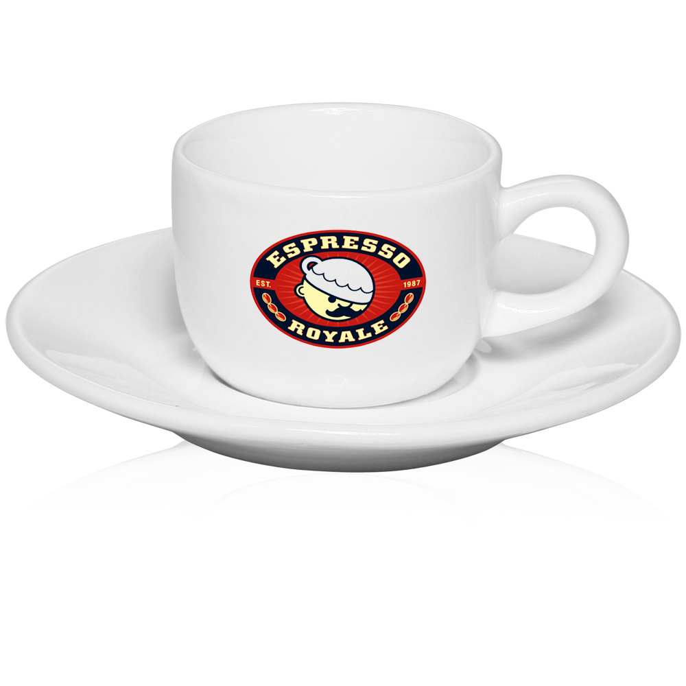 2.5 oz. Porcelain Espresso Cup with Saucer 4