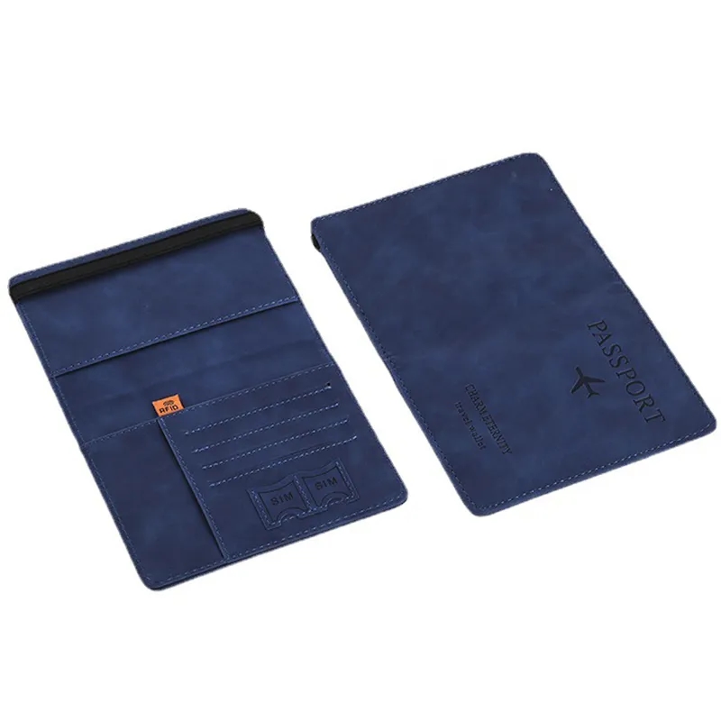 RFID Blocking Travel Wallet Passport Holder With Elastic 2