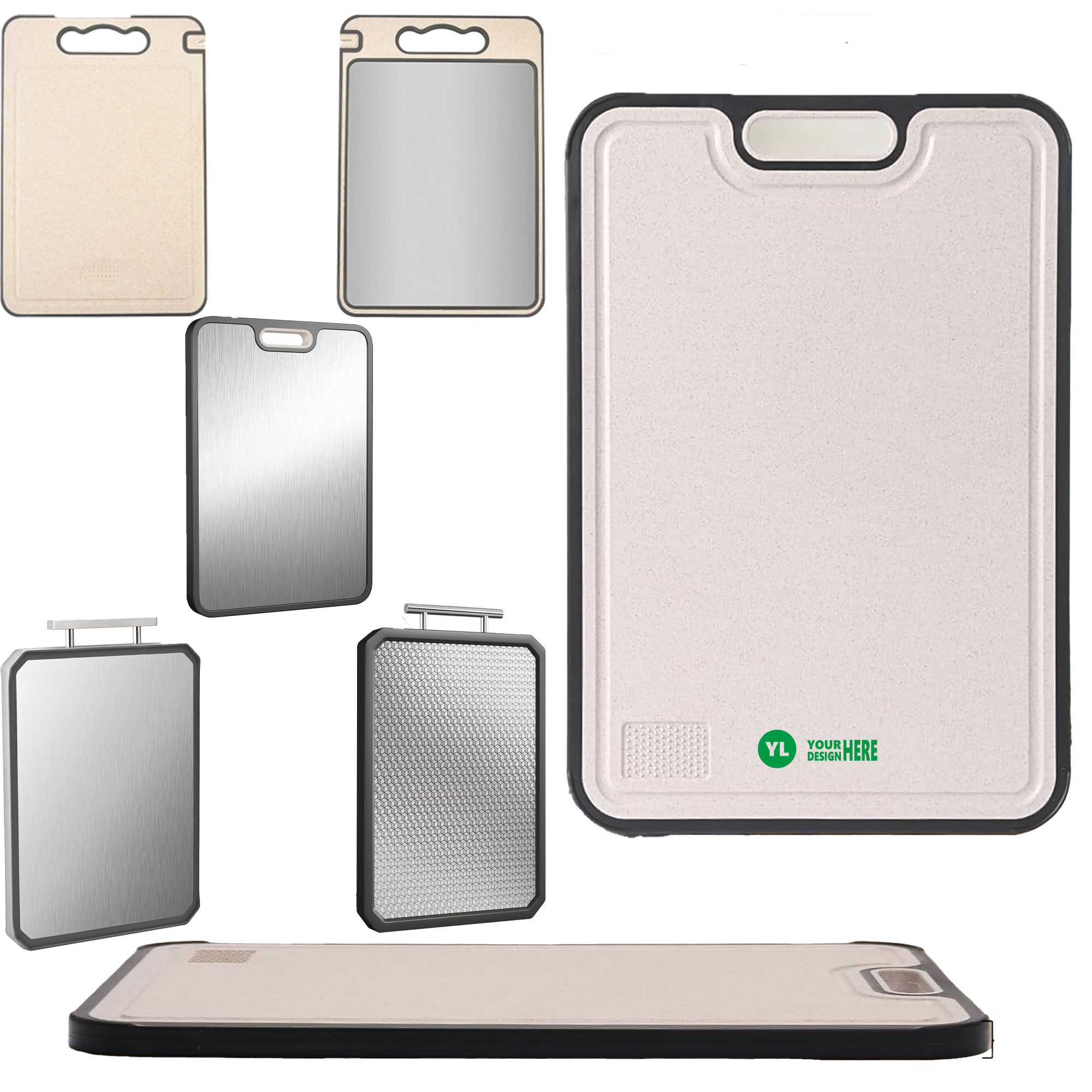 Wheat Straw Chopping Board PP 304 Stainless 3