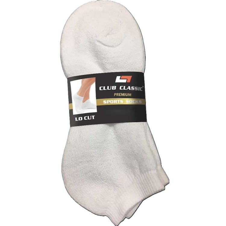 Low Cut Sports Socks White Size 4-6 2