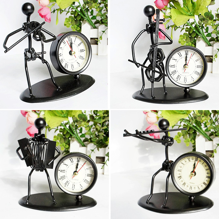 Music Band Metal Craft Iron Decorative Clock 2