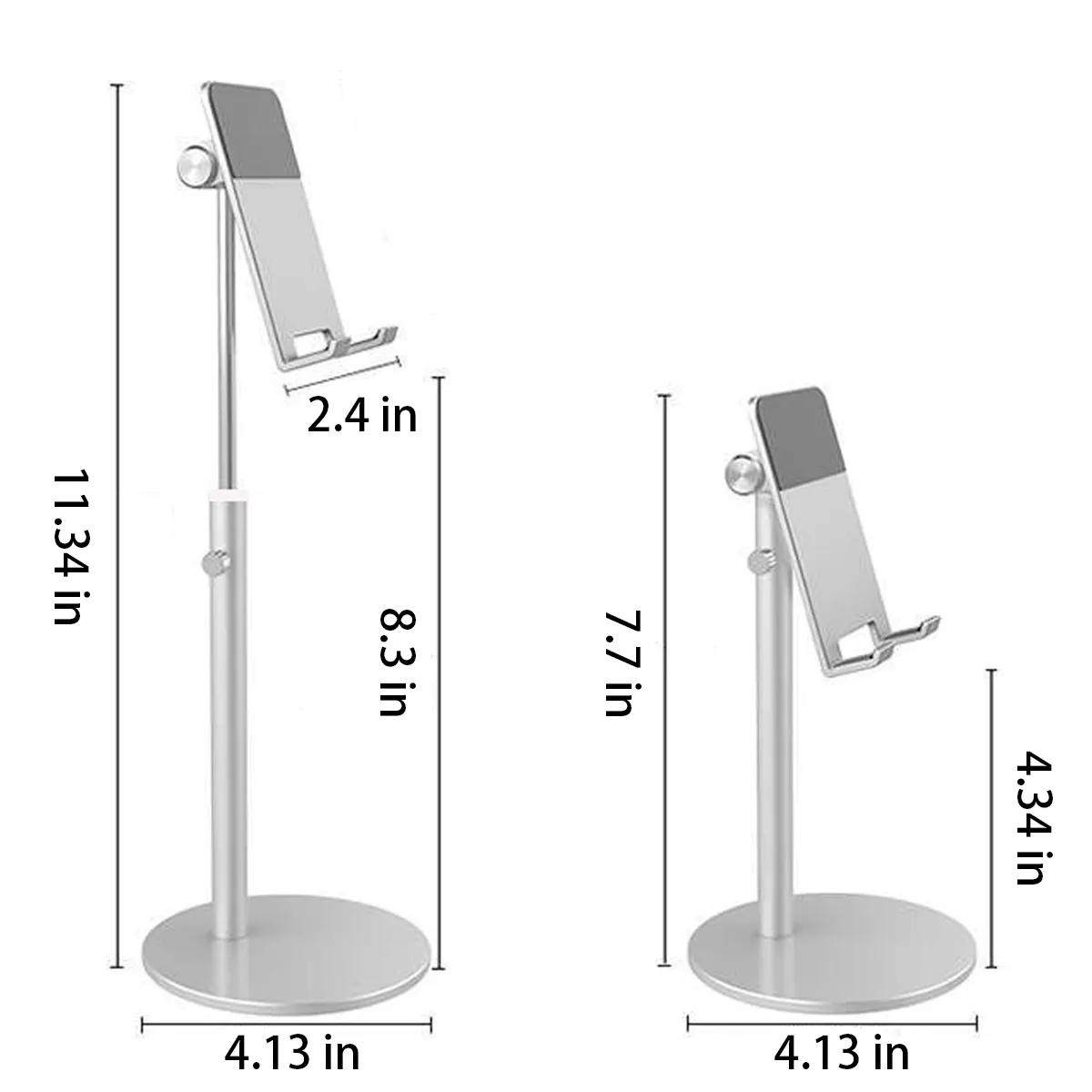 Height Adjustable Aluminum Desktop Cellphone Stand Holder 4