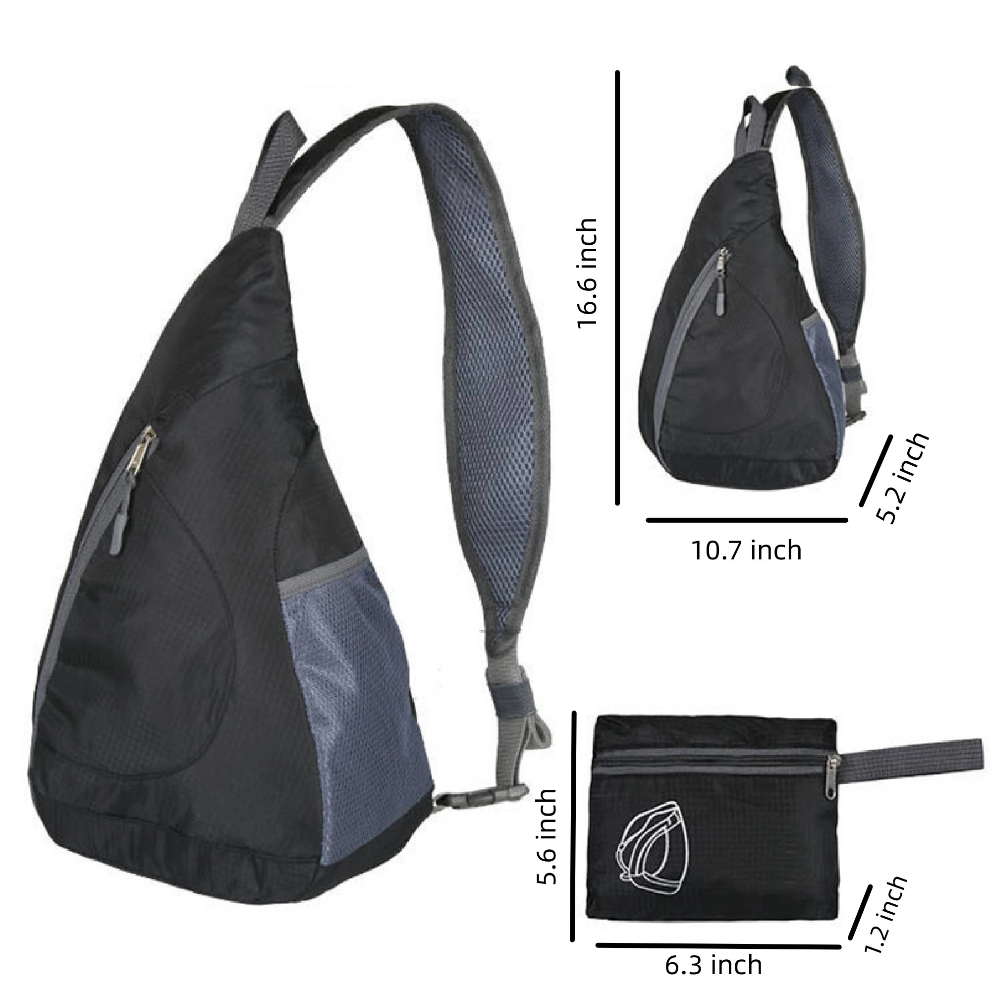 Foldable Chest Backpack MOQ 100PCS 3