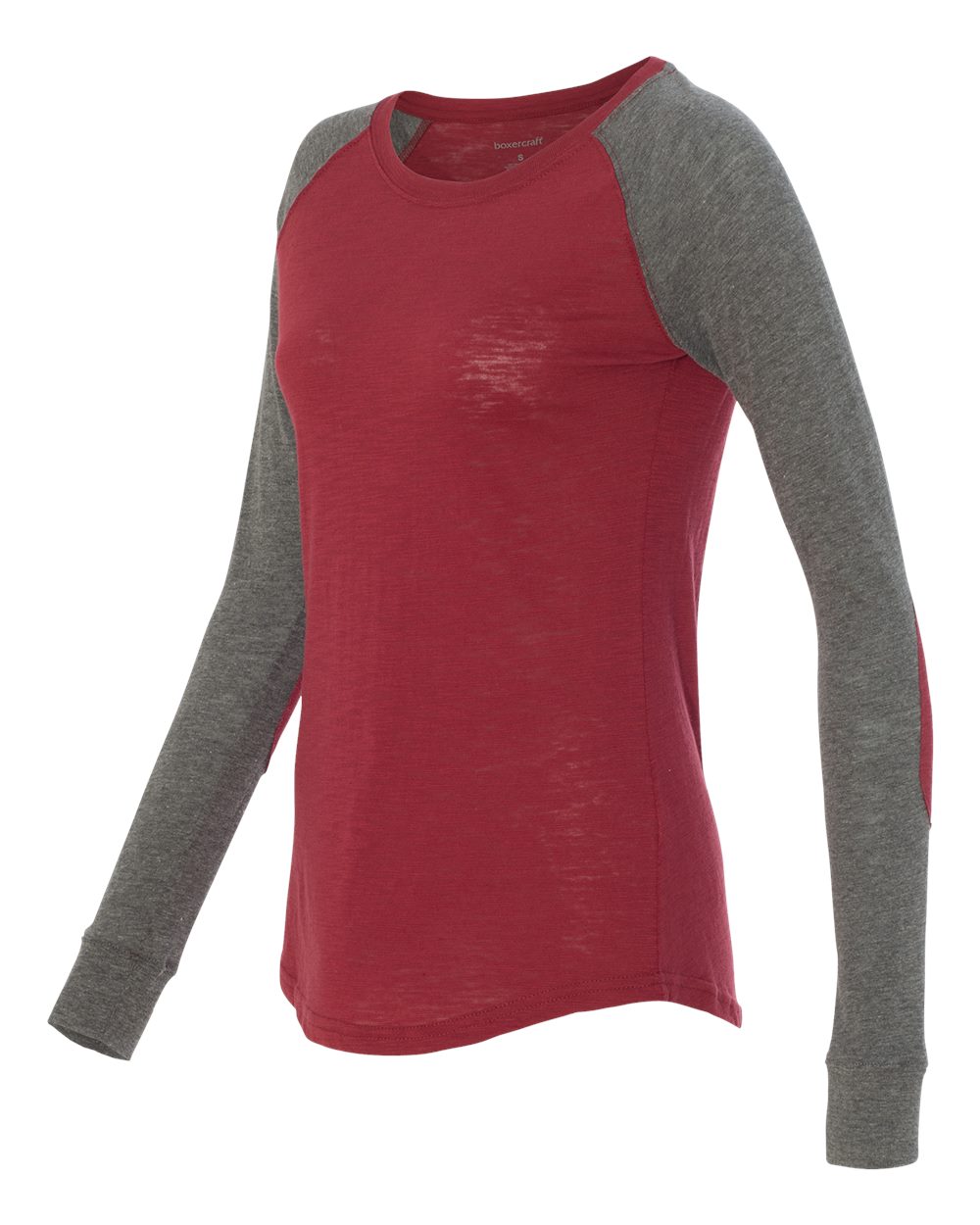 Women's Preppy Patch Slub Long Sleeve T-Shirt - T66 1