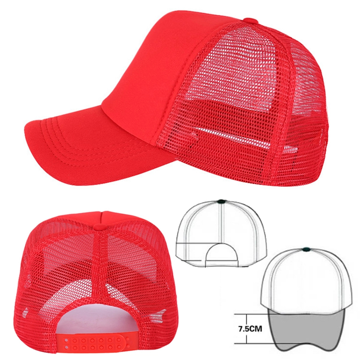 Flat Billed Trucker Hat 3