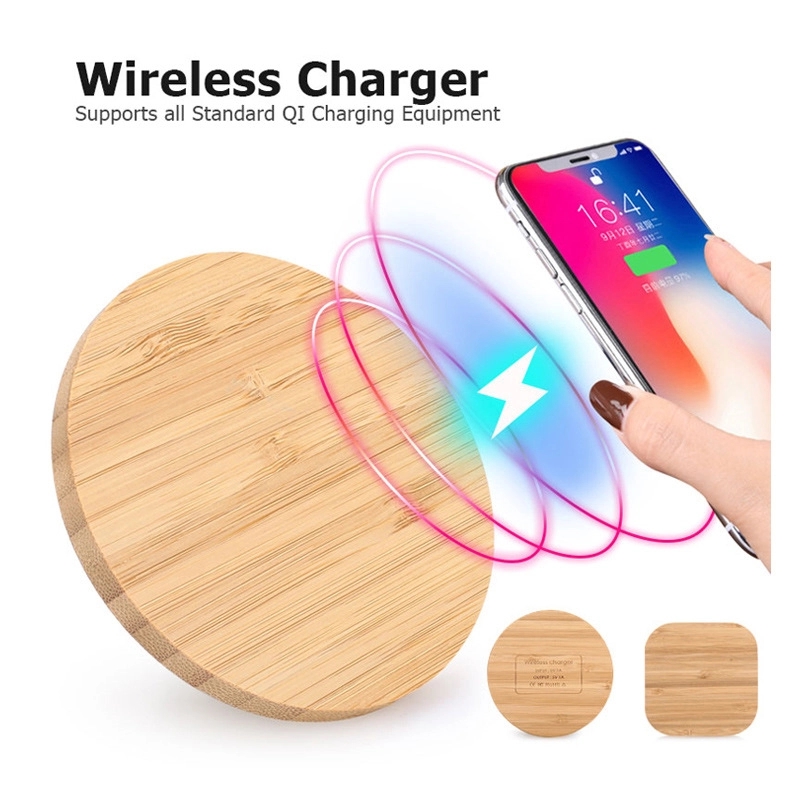Bamboo Fast Wireless Charger Stand Wood 3