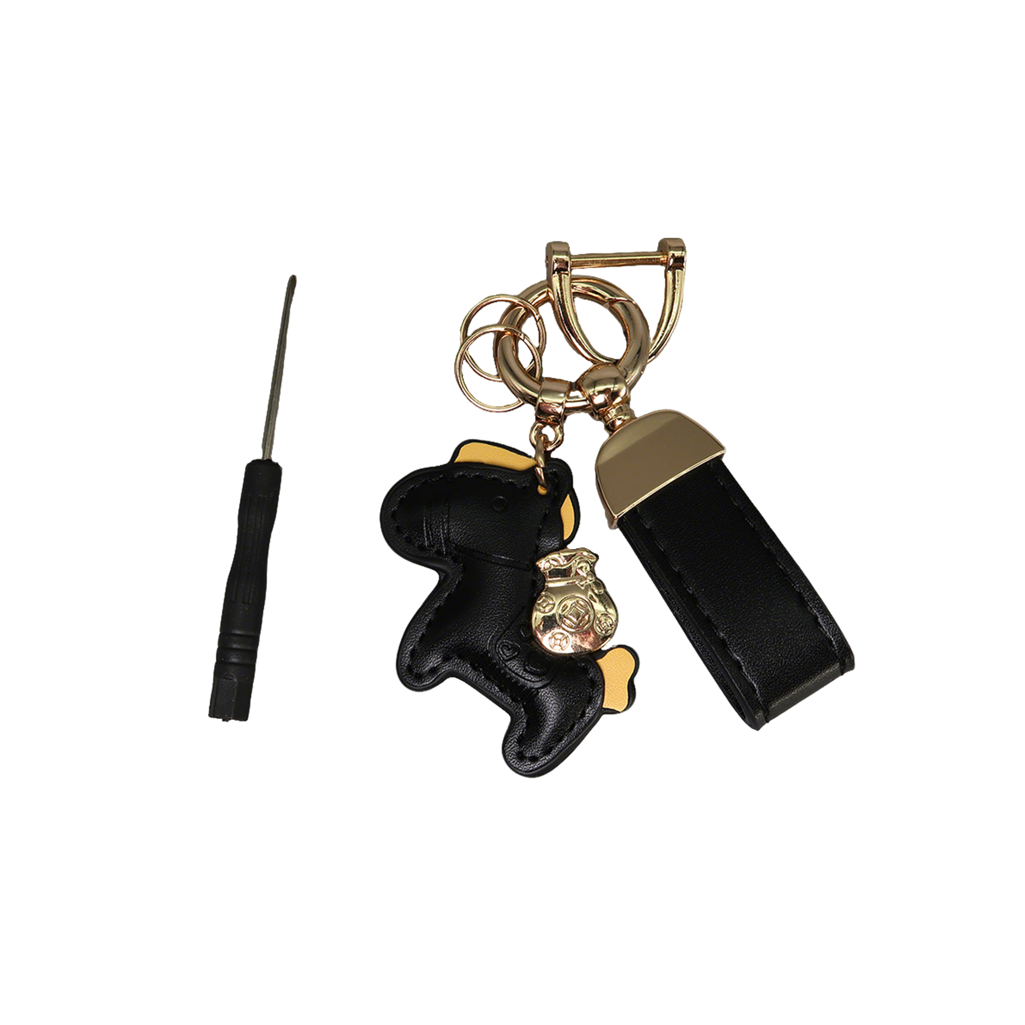Polyurethane Pony Figure Key Ring With Strap 6.7" Length 6