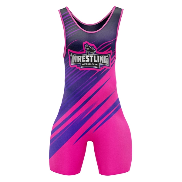 Custom Women's Full Sublimation Wrestling Singlet 4