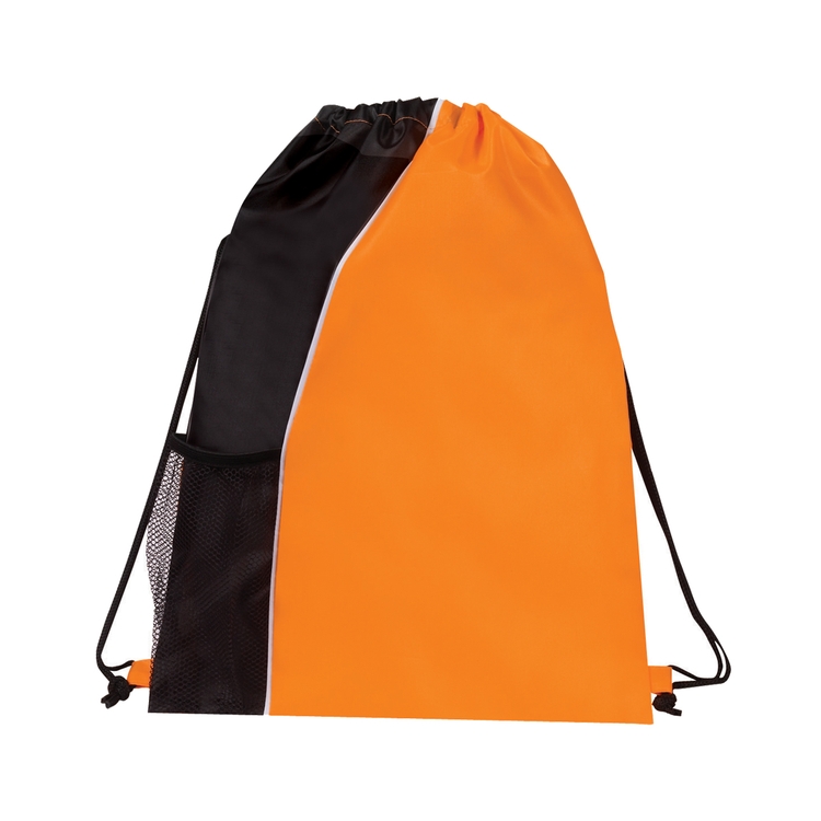 210D Drawstring Backpack with Front Elastic Mesh Pocket (Bag, Backpack) 7