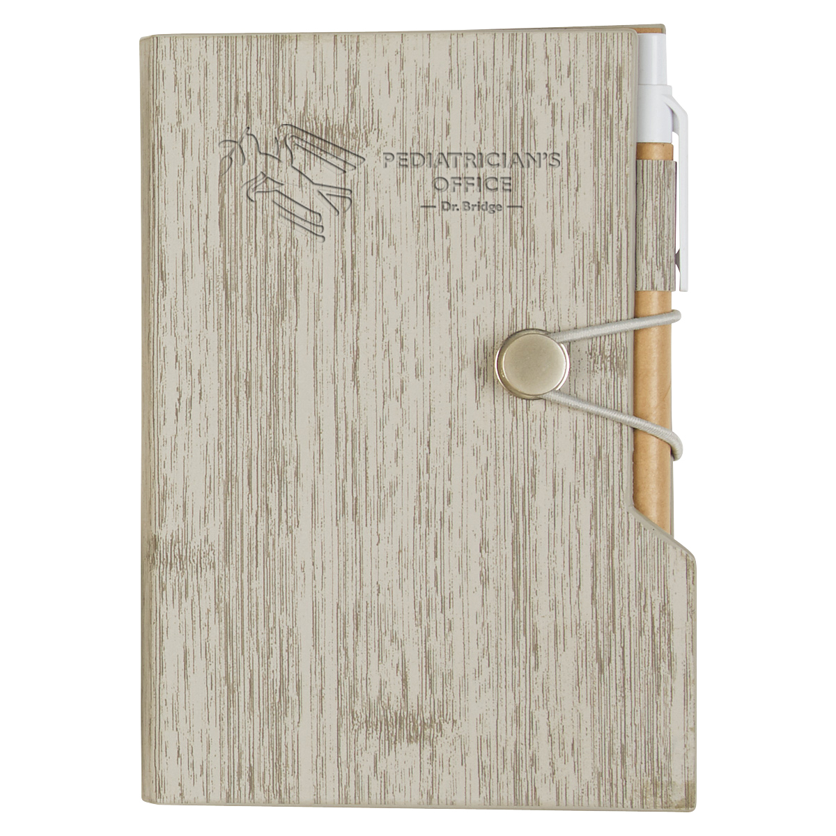 Woodgrain Look Notebook With Sticky Notes And Flags 13