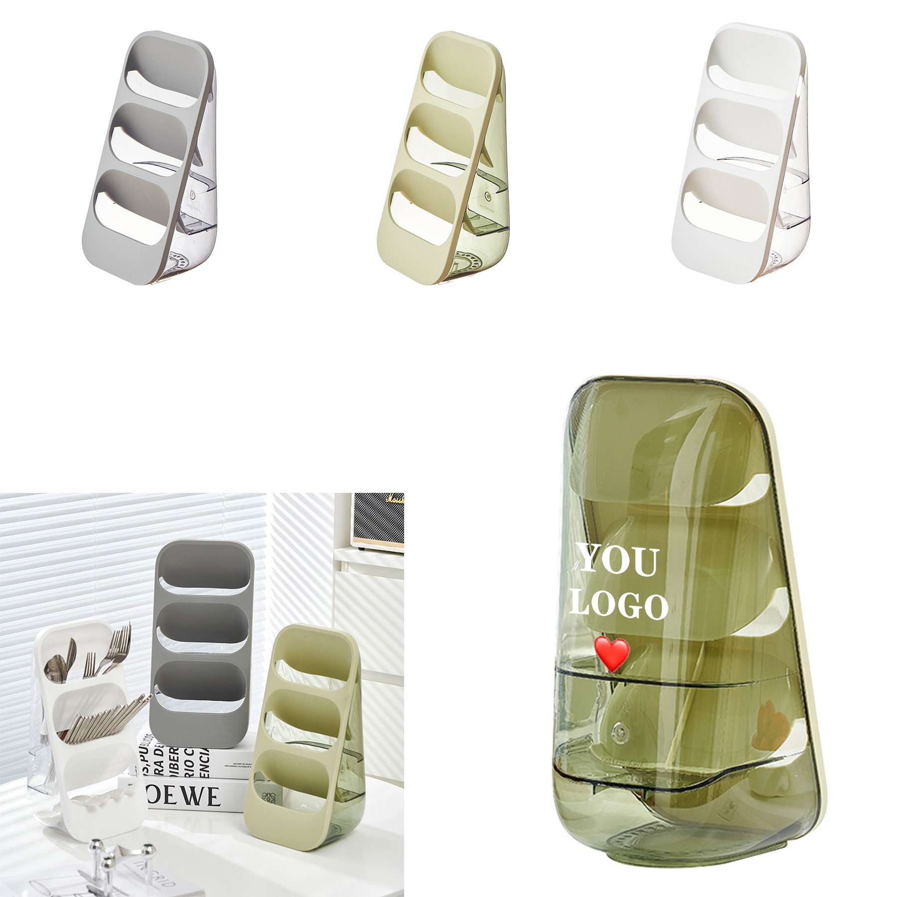 Multi-Functiona Slanting Kitchen Chopsticks Holder 4