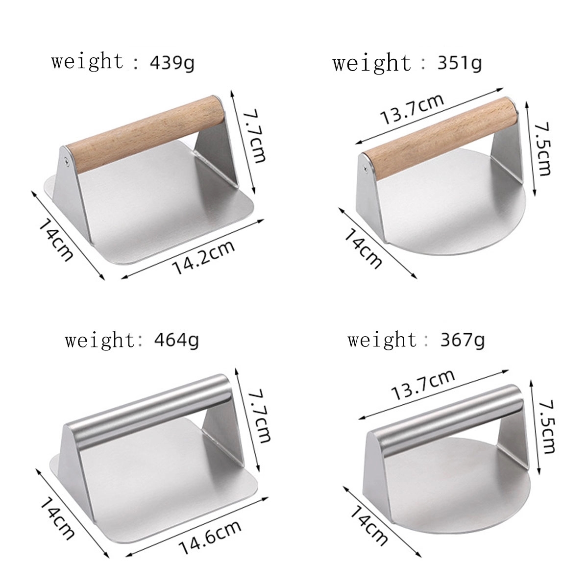 Stainless Steel Burger Press 5