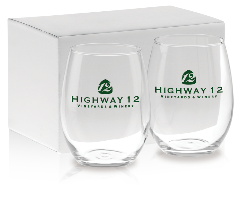 21 oz. Stemless White Wine Gift Set 2