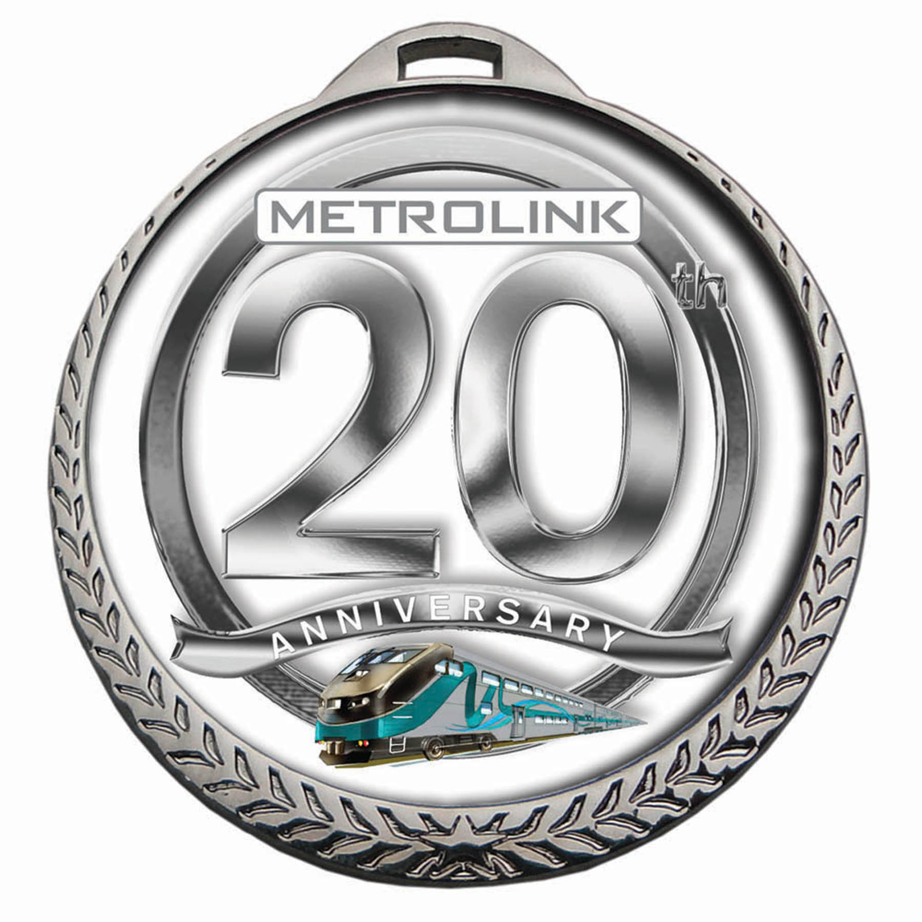 Digistock Medals: Star & Laurel Bottom Borderwith 2" DIA in Shiny Finish 2