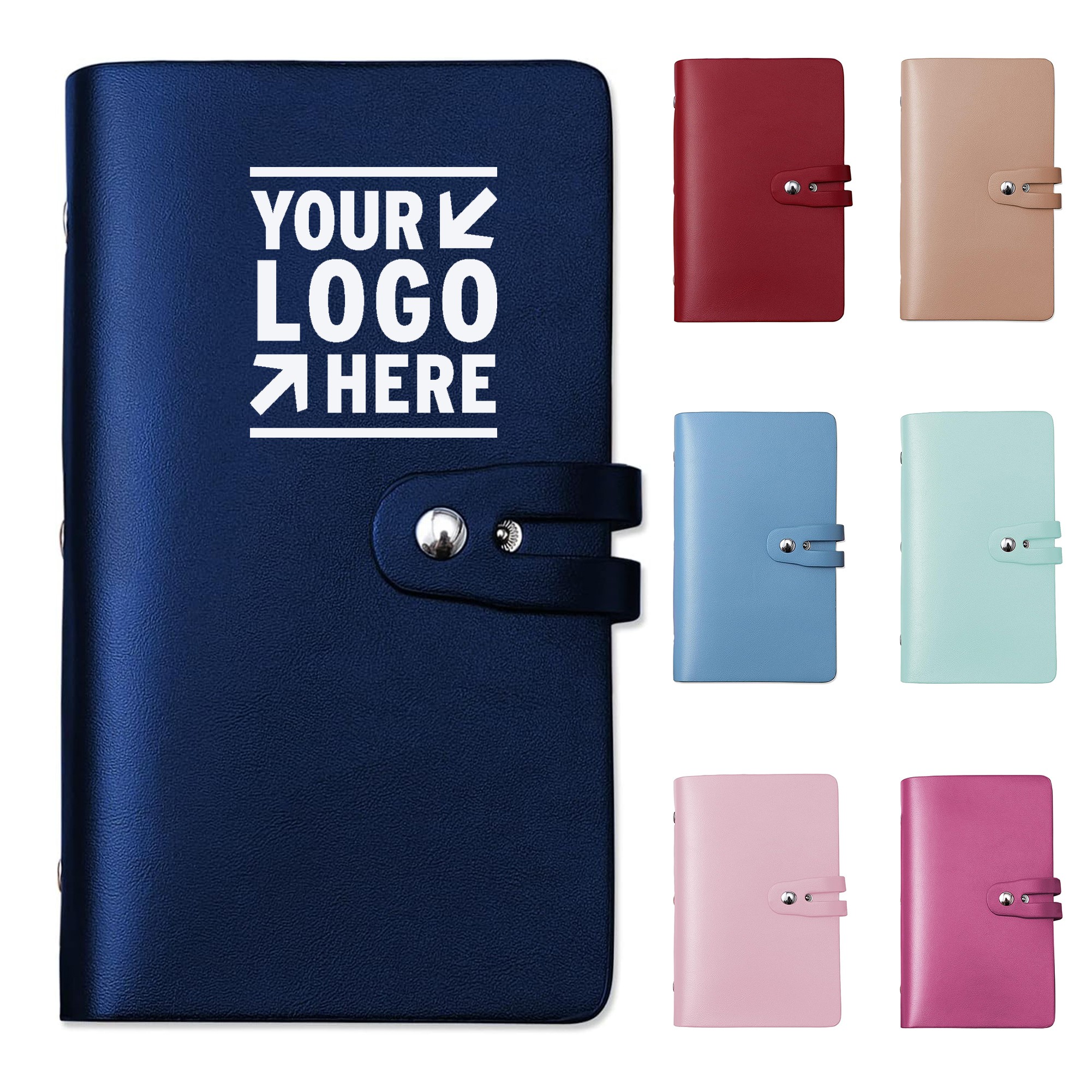 Leather Business Card Organizer with 96 Card Slot 1