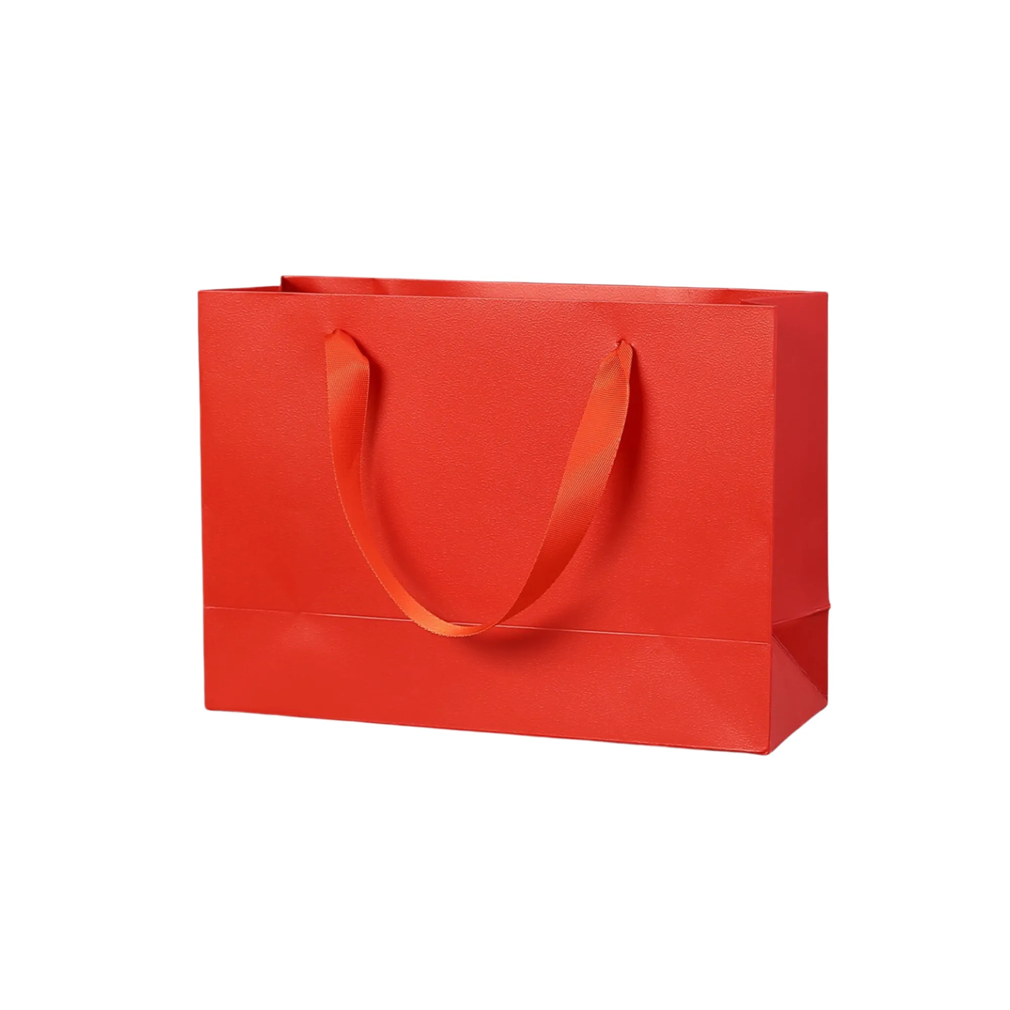 White Kraft Paper Shopping Bags with Ribbon Handles 3