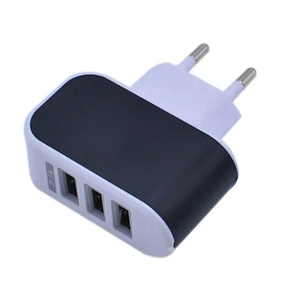 TriCharge ColorPop 3-Port USB Travel Charger 1