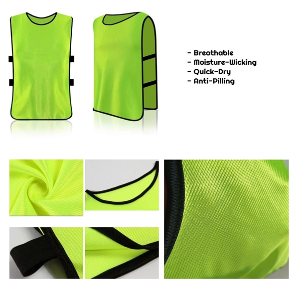 Adult & Kids' Polyester Training Pinnie with Elastic Side 4