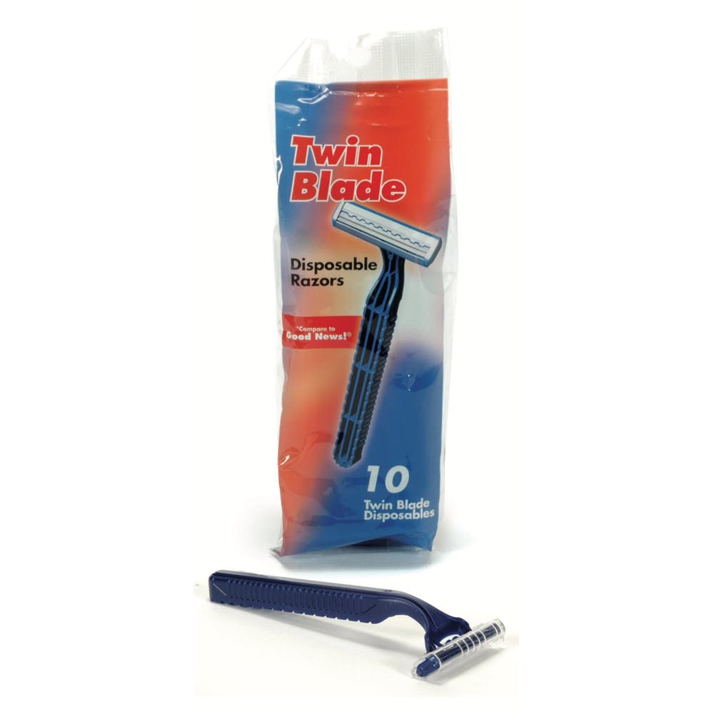 Bulk Twin Blade Razors - Long Handle 10 Pack 1