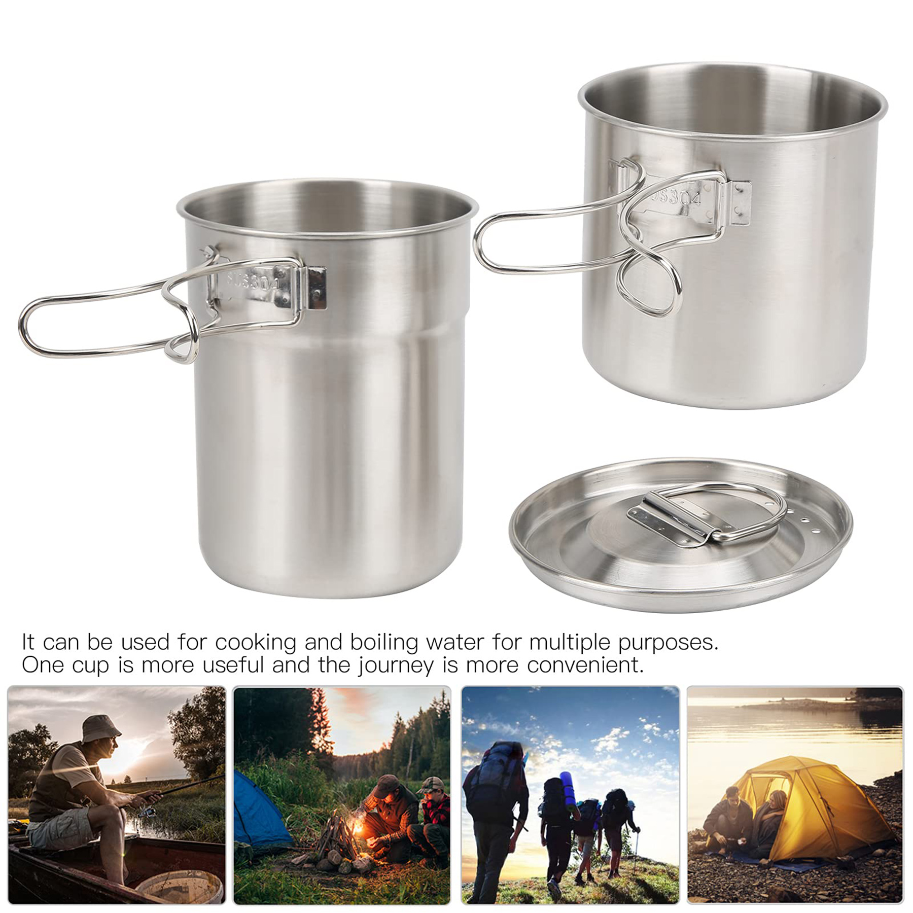 2 pcs Camping Pots 2
