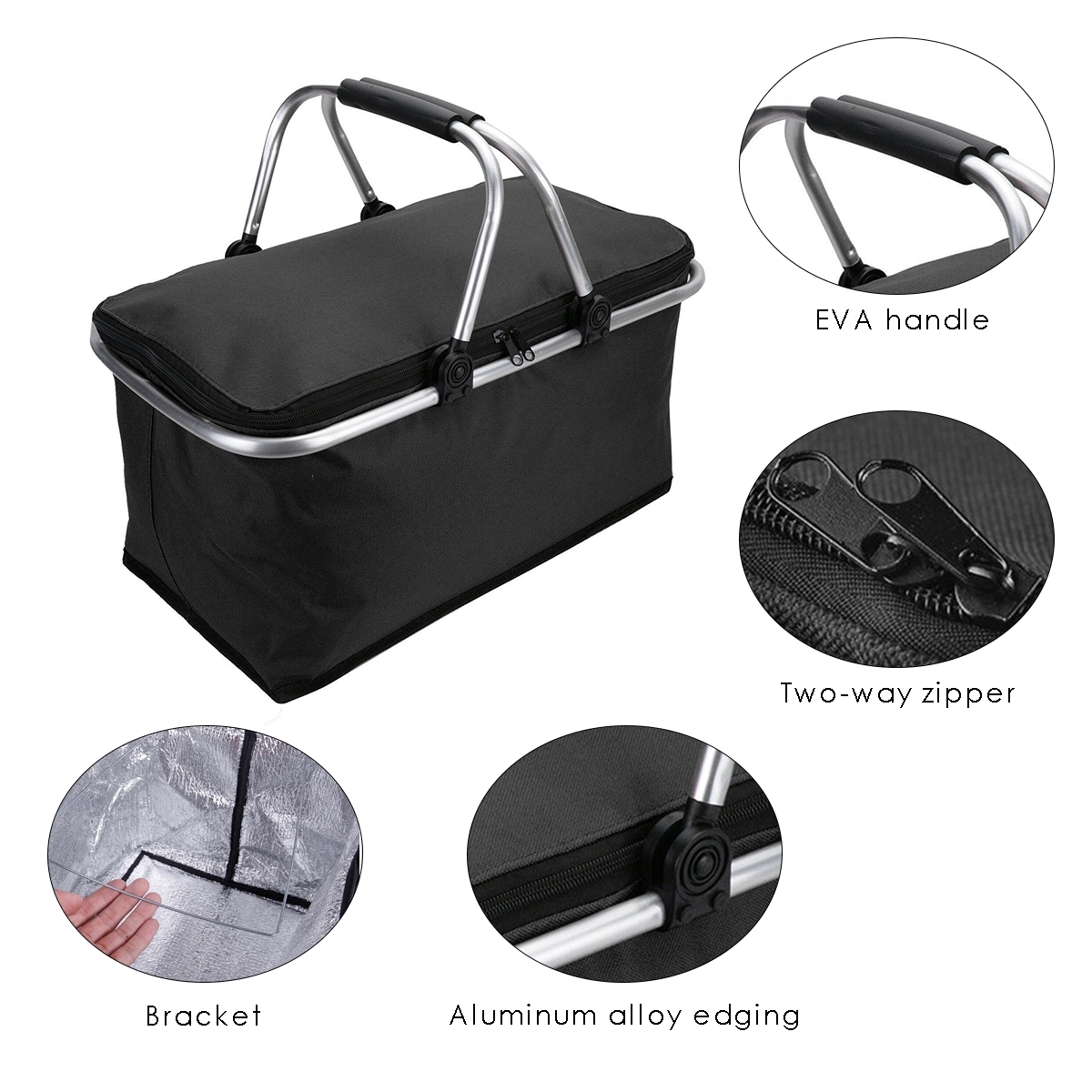 MOQ 100PCS Foldable Or Collapsible Picnic Basket