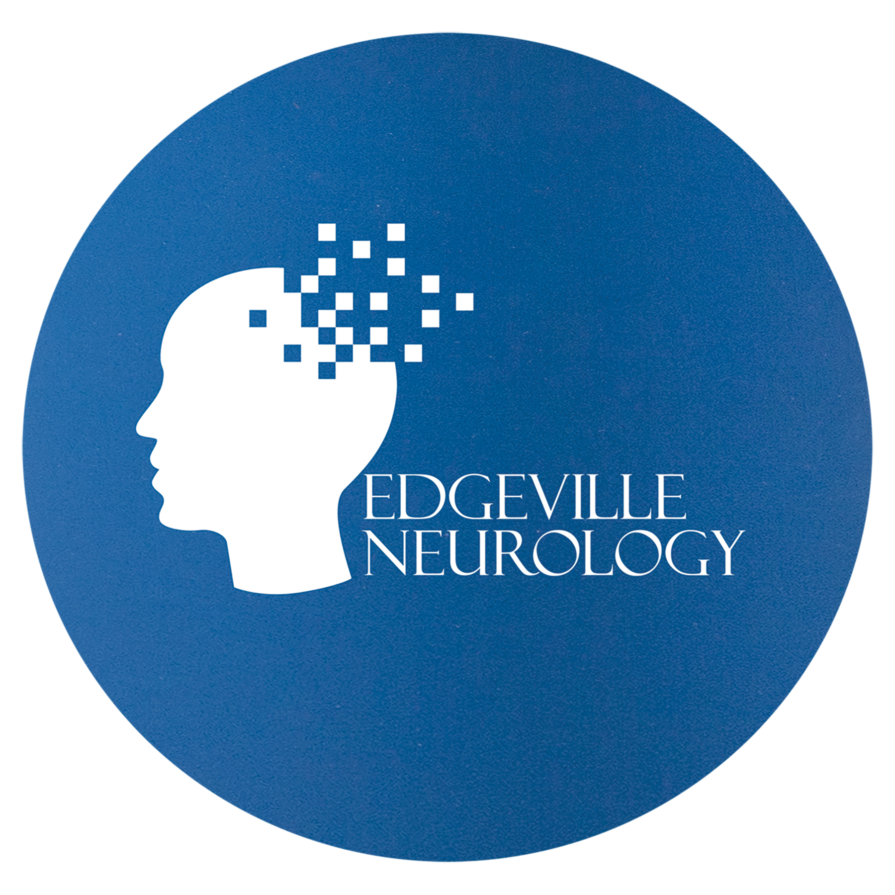 3 3/4" Round Blue/White Silicone Coaster 1