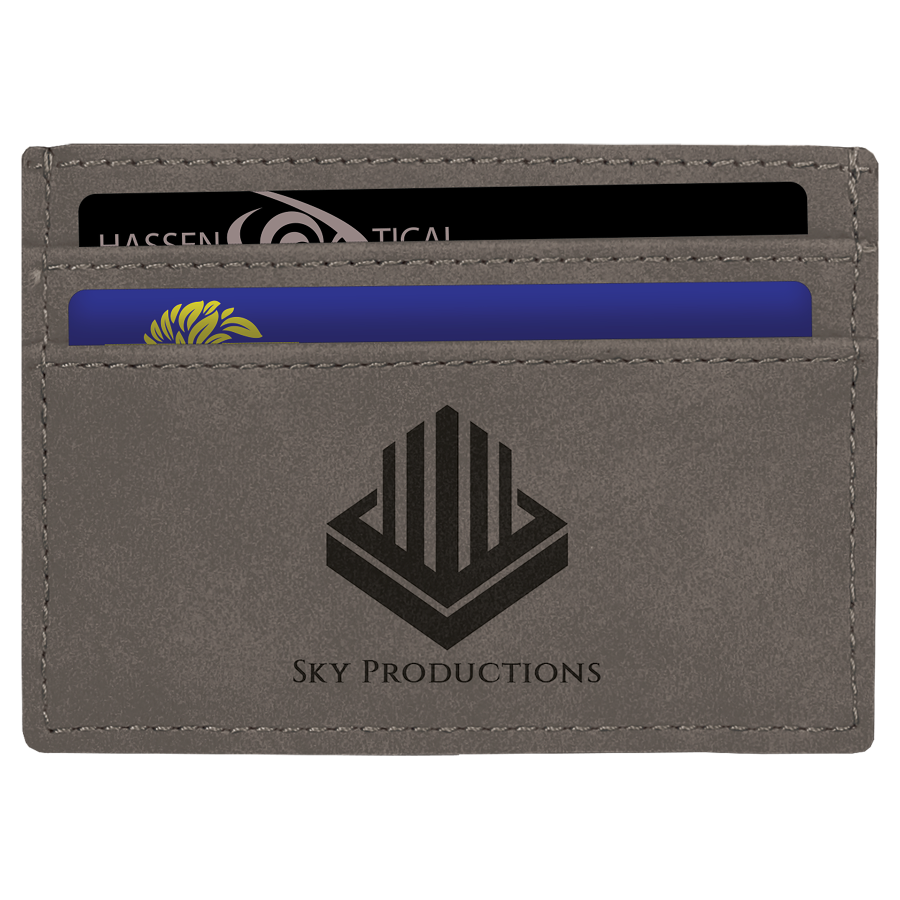 Laser Engraved Leatherette Slim Wallet with Money Clip (4"x2.75") 8
