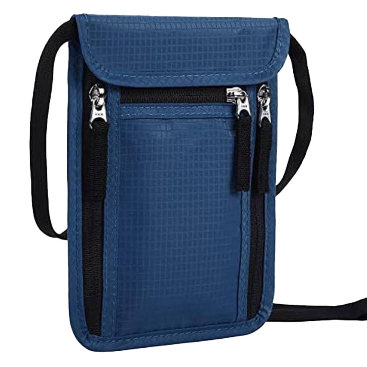 Travel Canvas Neck Wallet w/ RFID Blocking Passport Holder 6