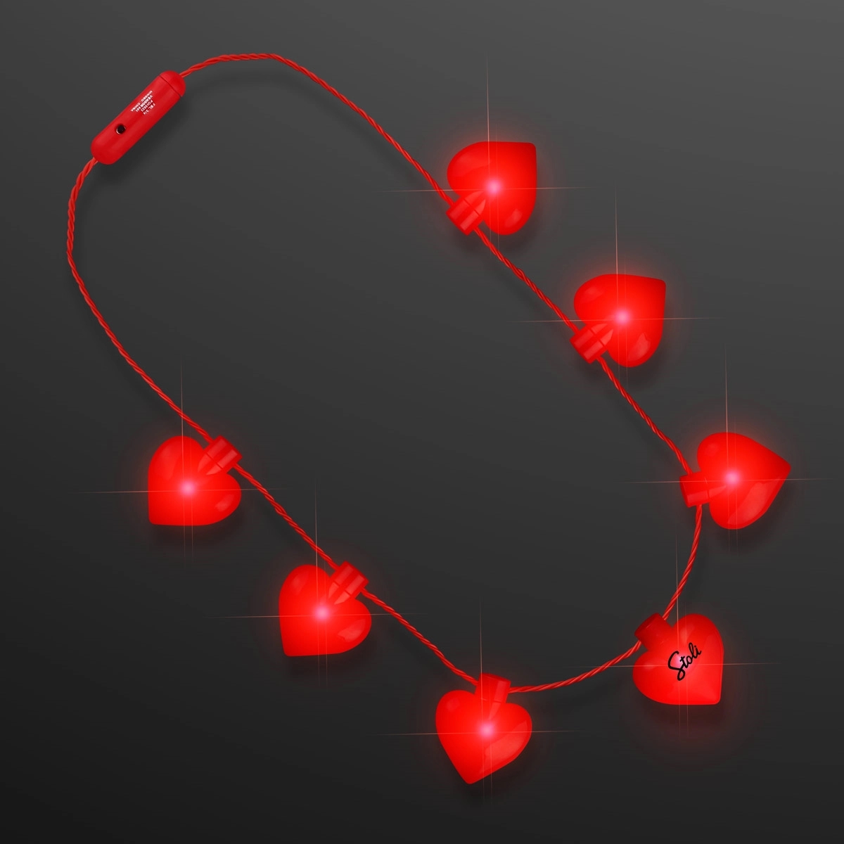 Valentine Hearts String Lights Necklace 3