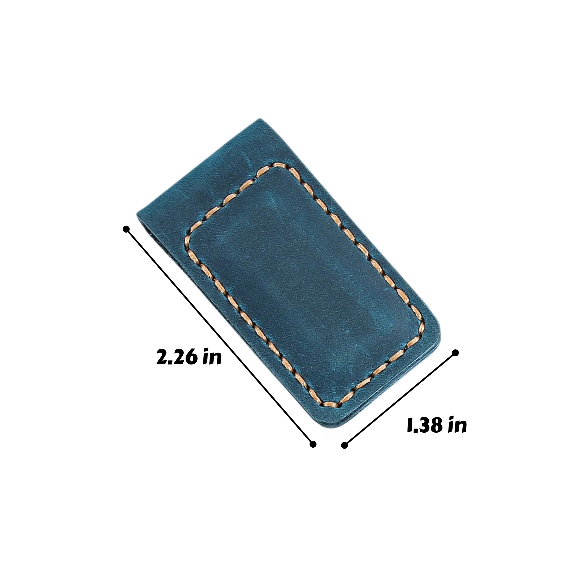 Genuine Leather Money Clip Magnetic Fastener 2
