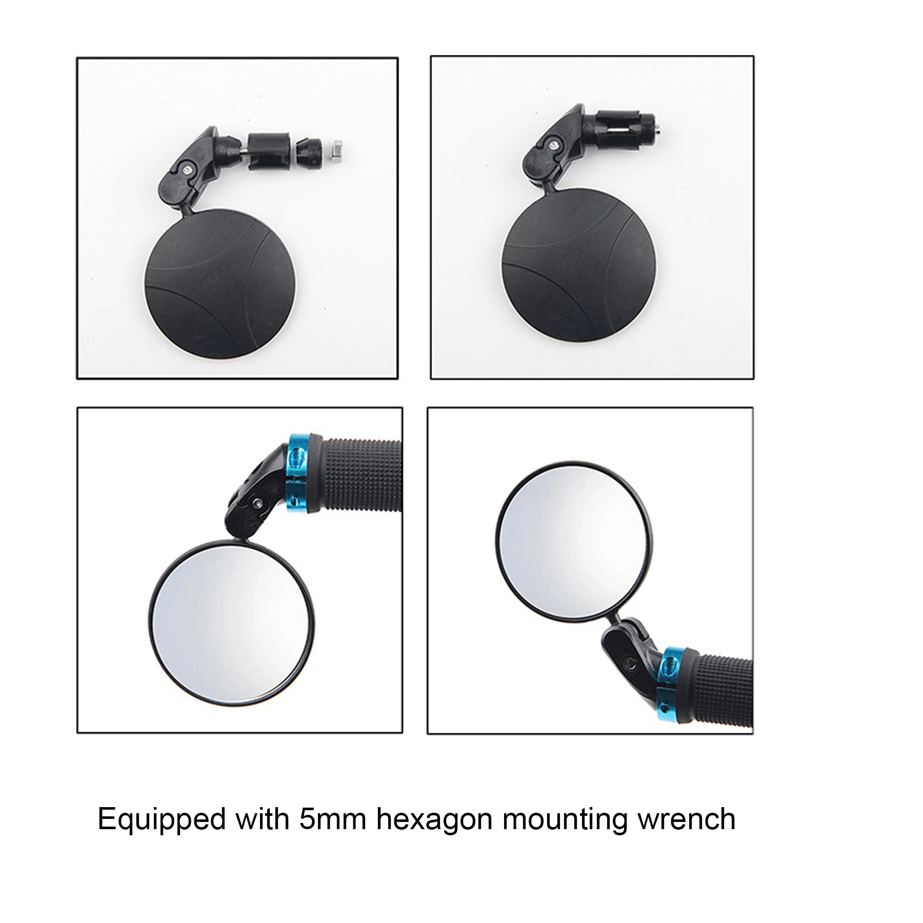 Handlebar Rotatable Bicycle Bike Mirror Rearview Accessories 1