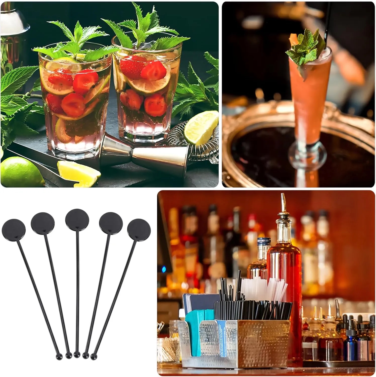 Plastic Stirring Sticks with Round Head 10
