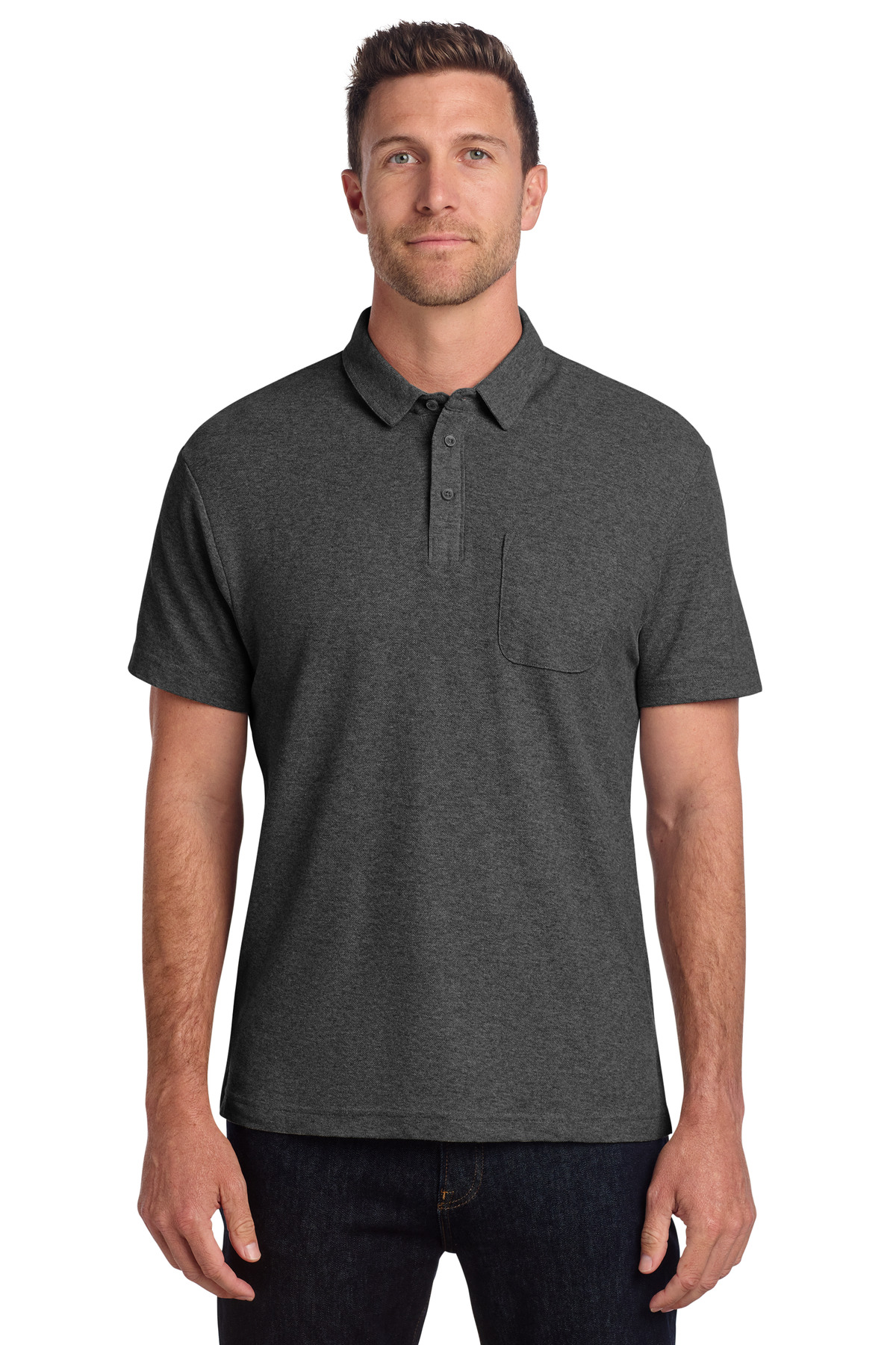 Port Authority C-FREE Cotton Blend Pique Pocket Polo K868 10
