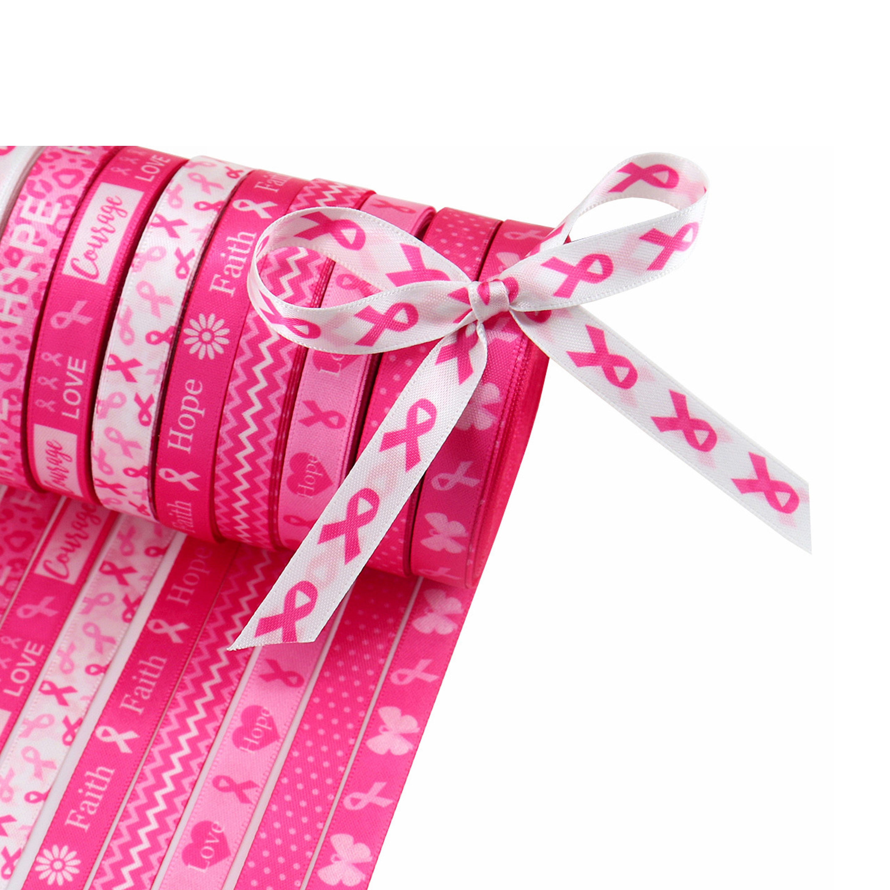 Breast Cancer Awareness Craft Ribbon 5 Yard (direct import) 1