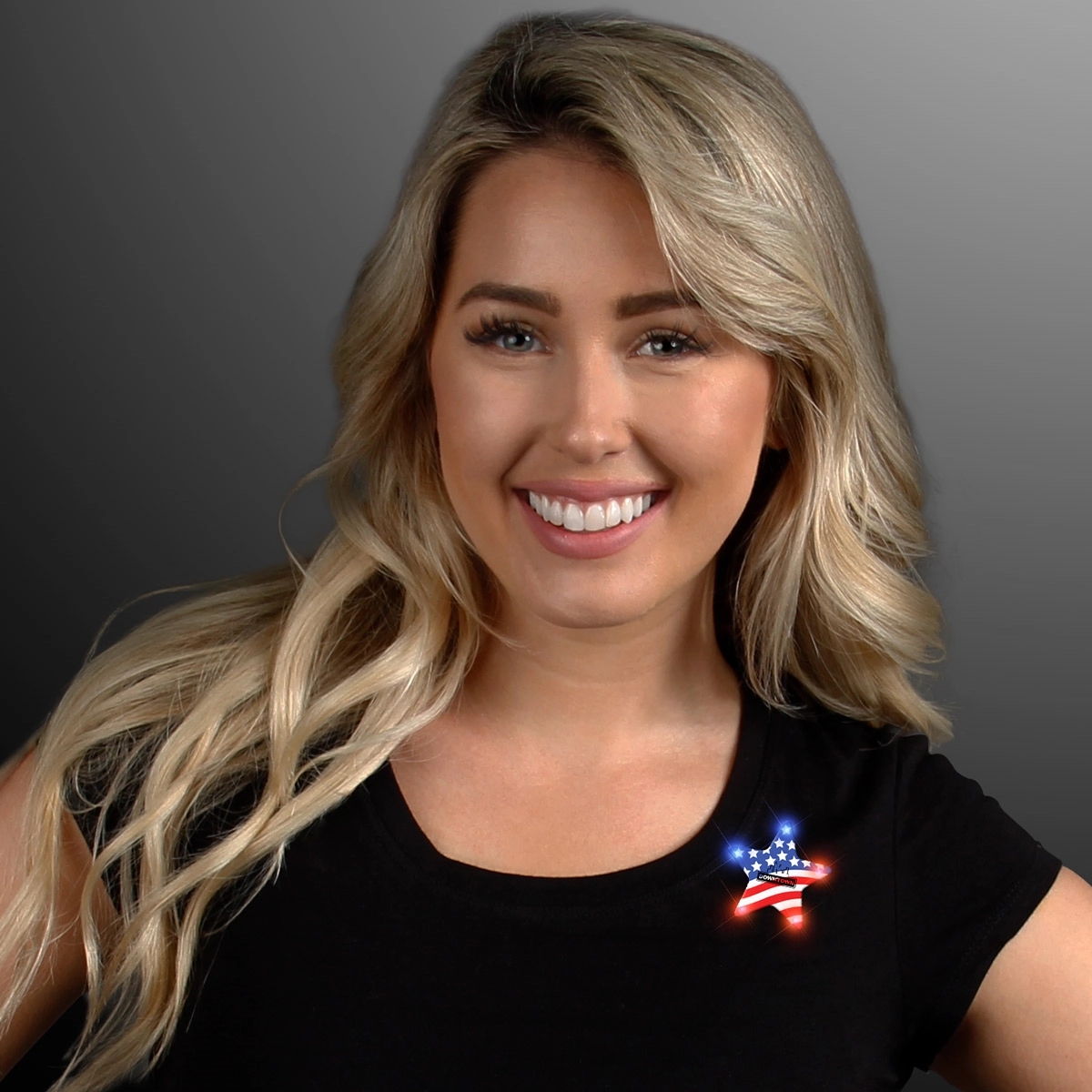 USA American Flag Star Flashing Pin 4