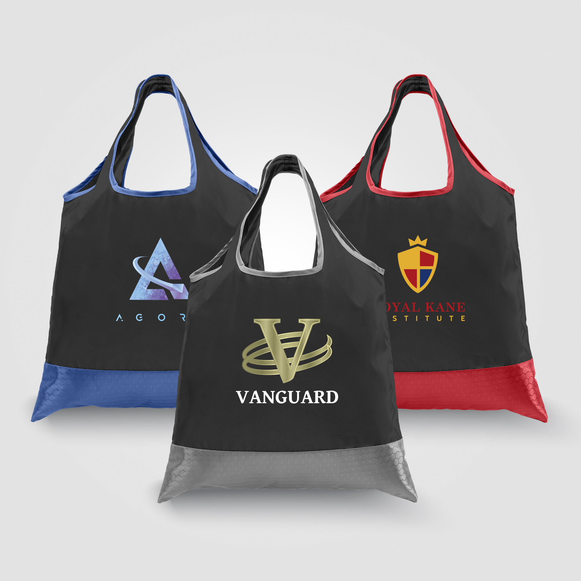 Zurich - Foldaway Shopping Tote Bag - 210D Polyester, 420D RipStop Trim