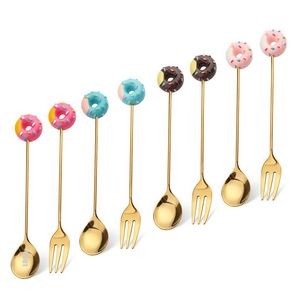 Doughnut Dessert Coffee Spoon Or Fork 17