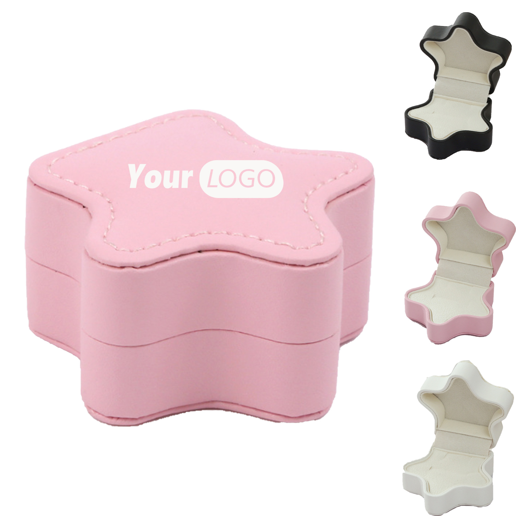 Star-Shaped Mini PU Leather Jewelry Box 8