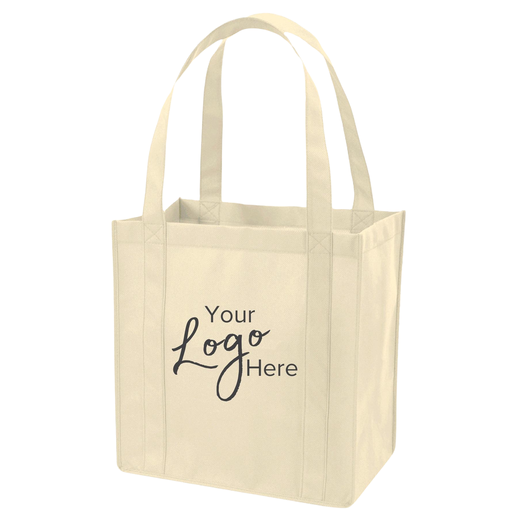Non-Woven 12 1/2"W x 13 1/2"H x 8 1/2" Gusset Tote Bag w/ Inforced Bottom 13
