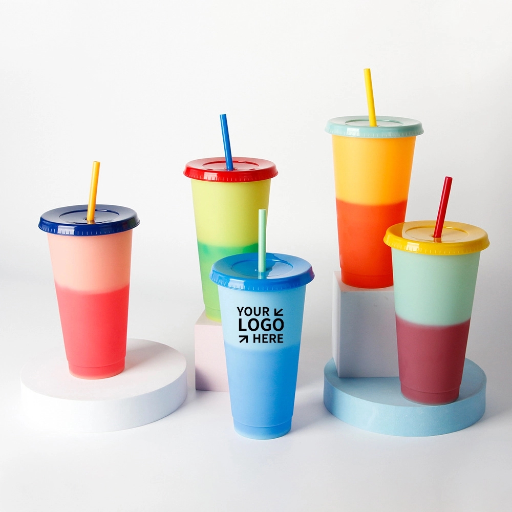 24oz Reusable Color Changing Cold Drink Cups 2