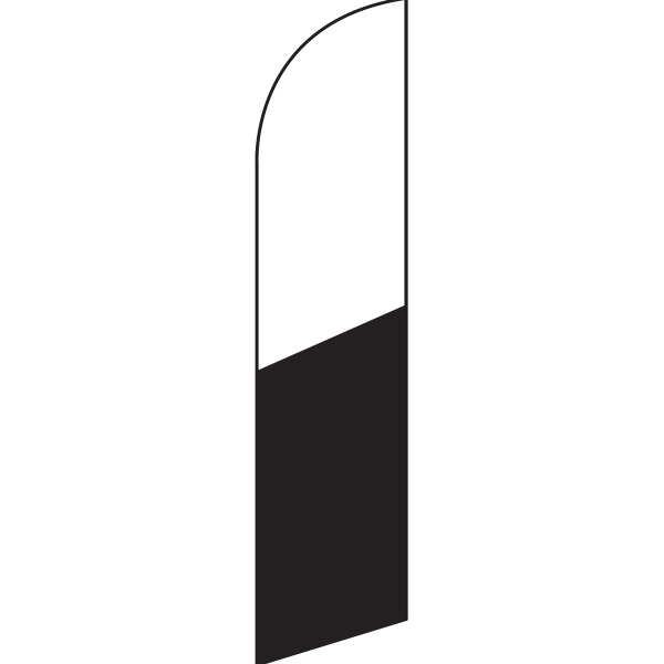Semi-Stock 2 Color Swooper Attention Flag 2
