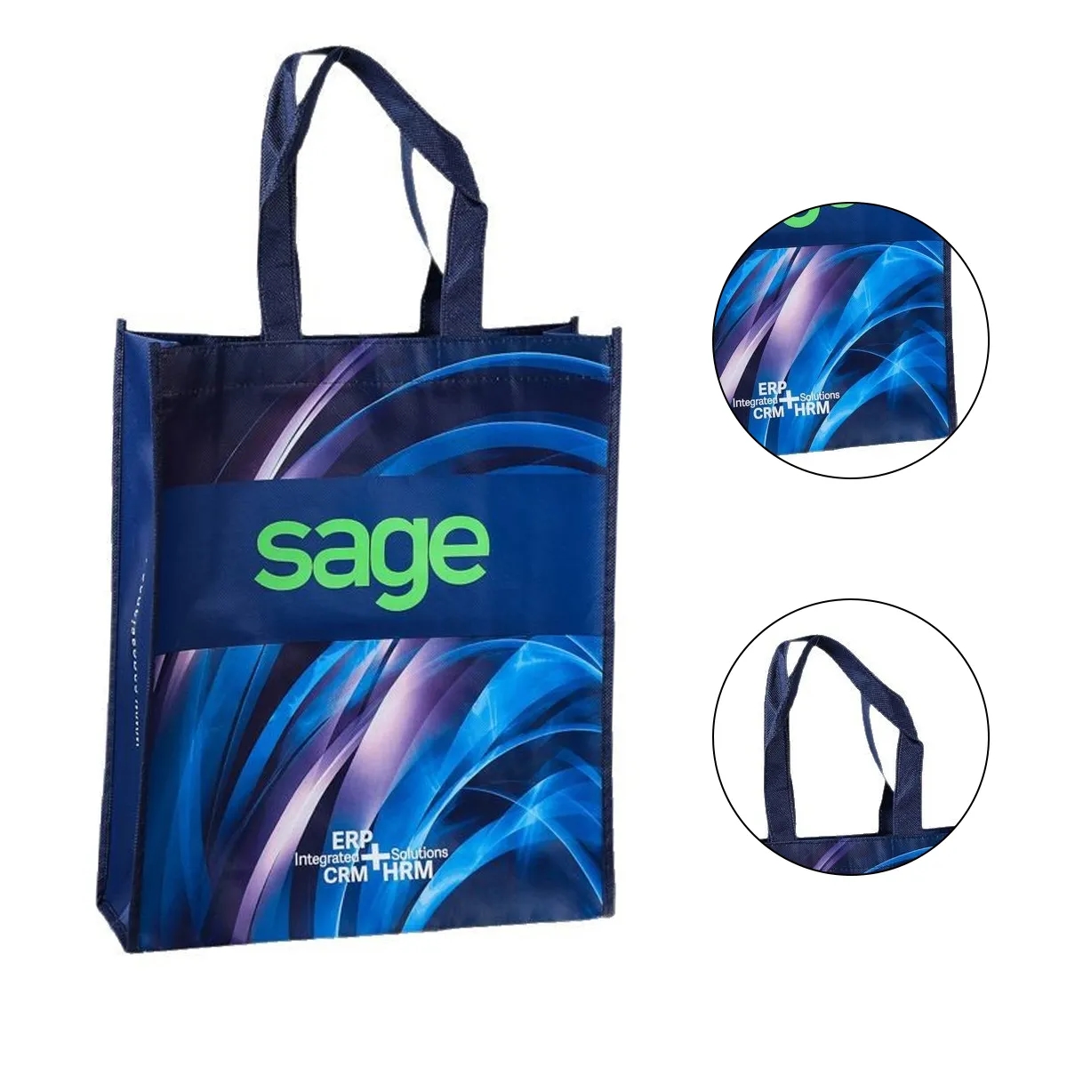 Laminated Nonwoven Tote Bag Full Color Custom Logo, custom non-woven bag with logo imprint 2