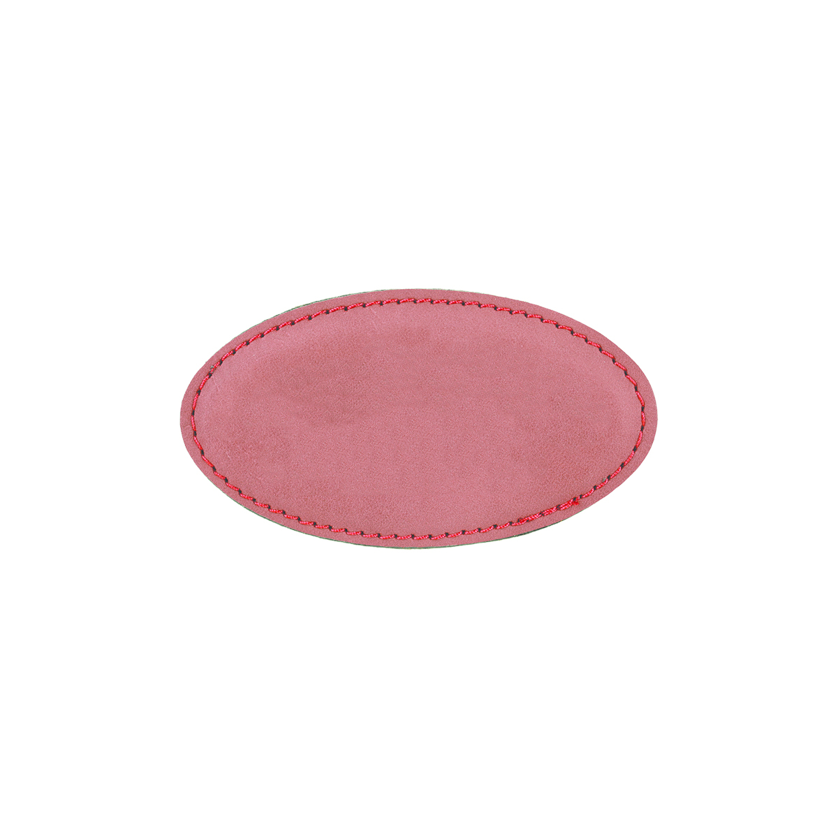 3 1/4" x 1 3/4" Rose Leatherette Oval Badge w/ Magnet 3