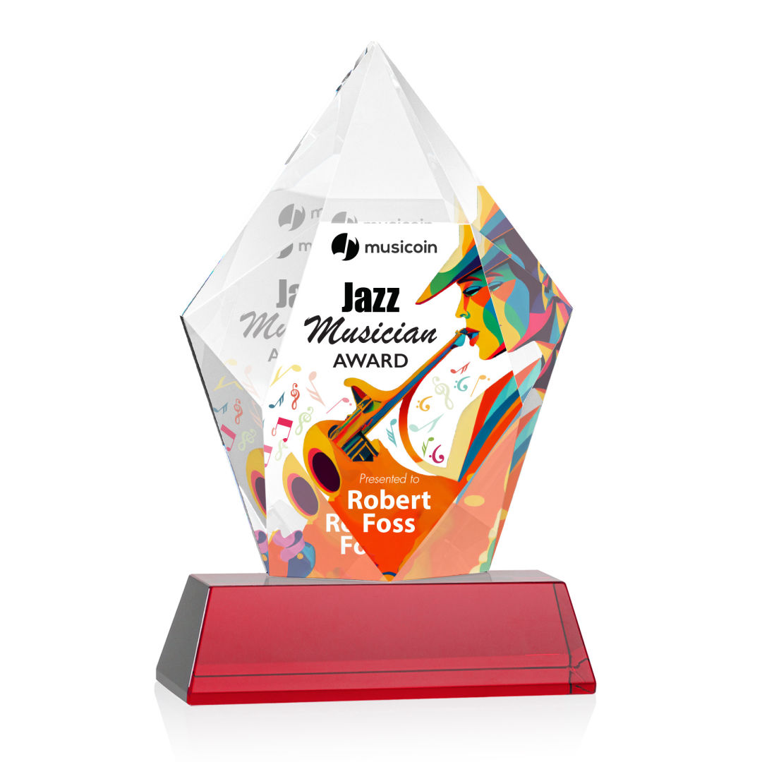 Devron VividPrint™ Award on Base - Red 18