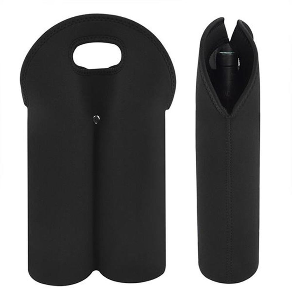 2 Bottle Insulated Neoprene Wine Carrier Tote Bag Water Bottle 2