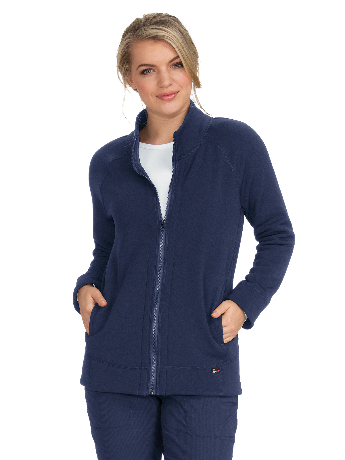 koi - Lite - Women's Two-Pocket Super Soft Fleece Wellness Jacket 7