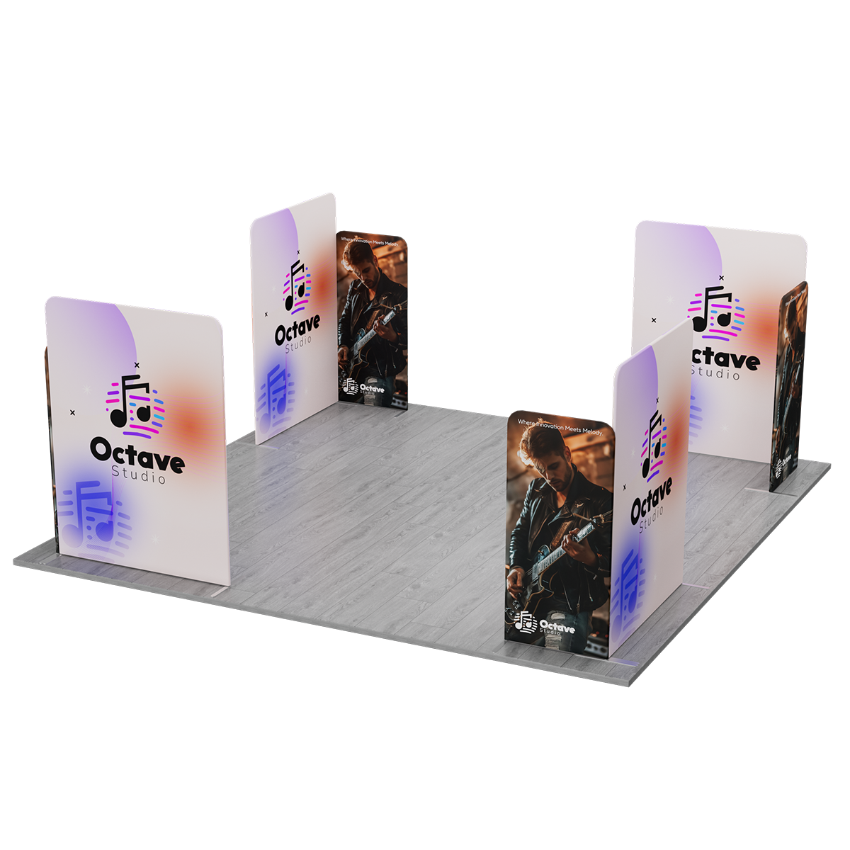 NEW MagLock 20'x20' Booth Fabric Display Kit A 4
