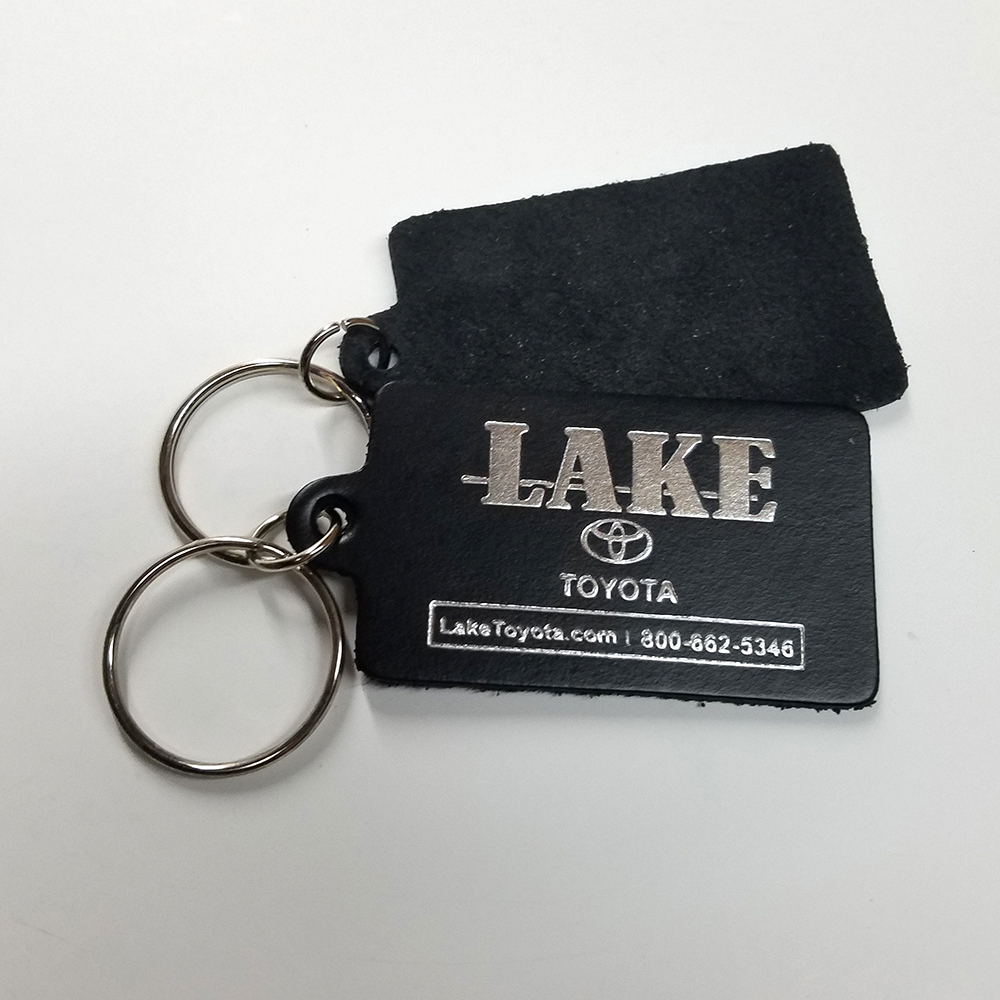 Ice Box Leather Key Chain w/Jump Ring 3