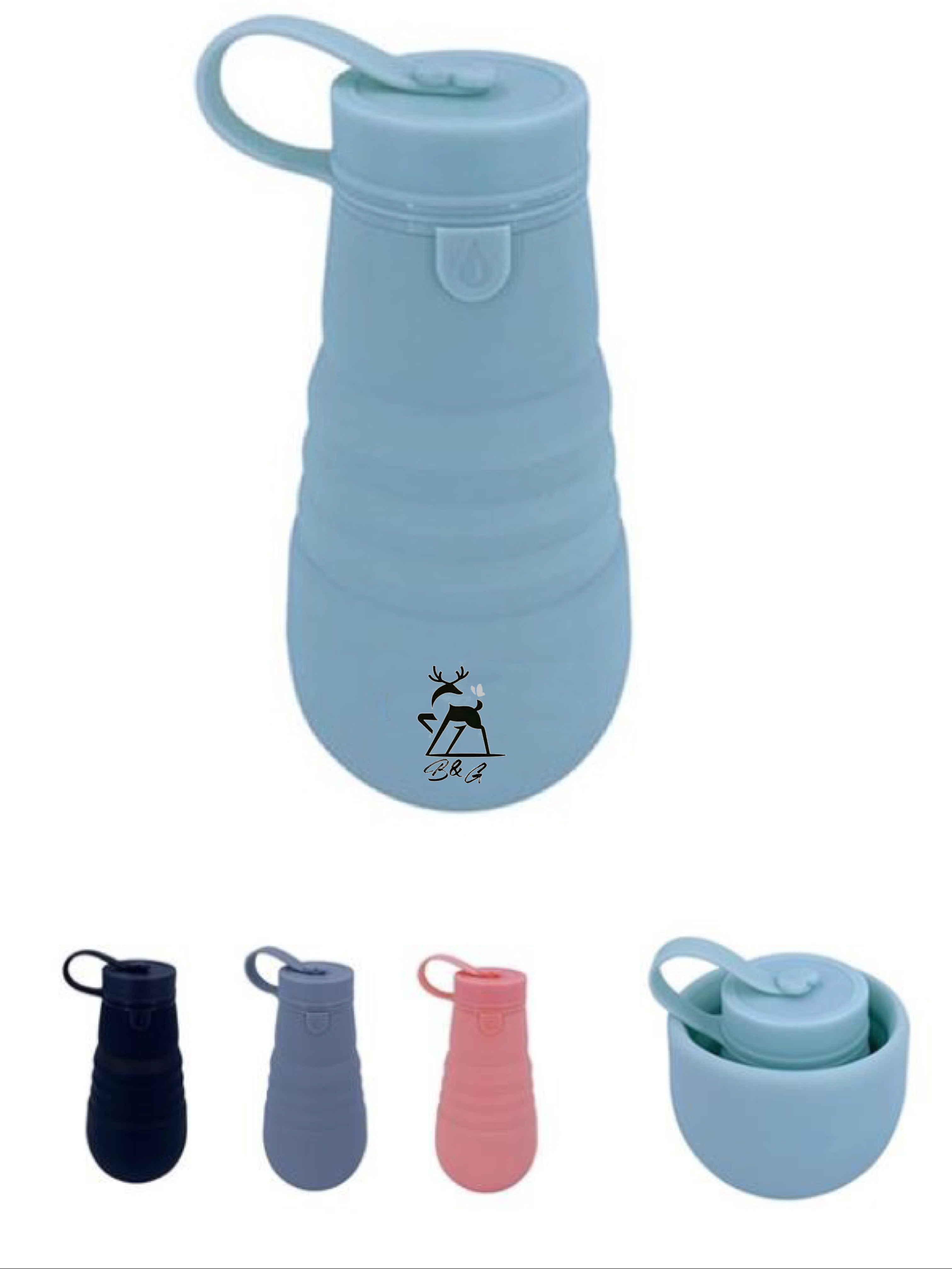 20 oz Collapsible portable water bottle 2