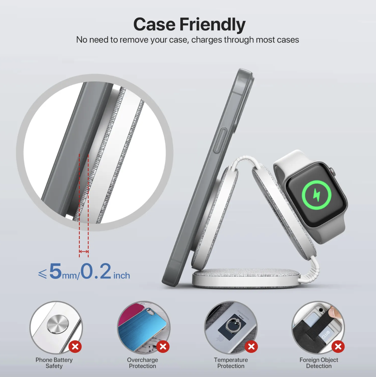 3 In 1 Cloth Multi-functional Magnetic Wireless Chargers 2